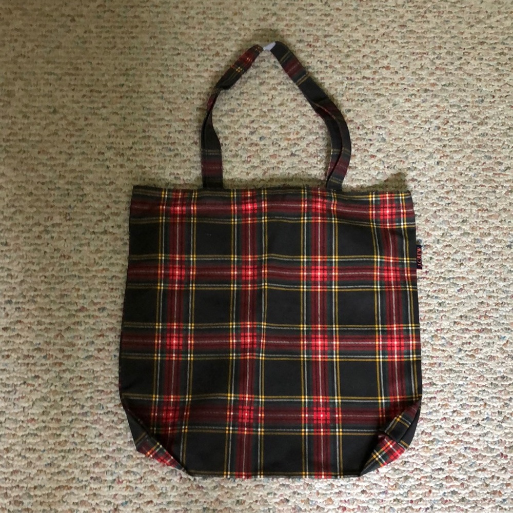 JCrew Tartan Plaid Reusable Every Day Canvas Tote